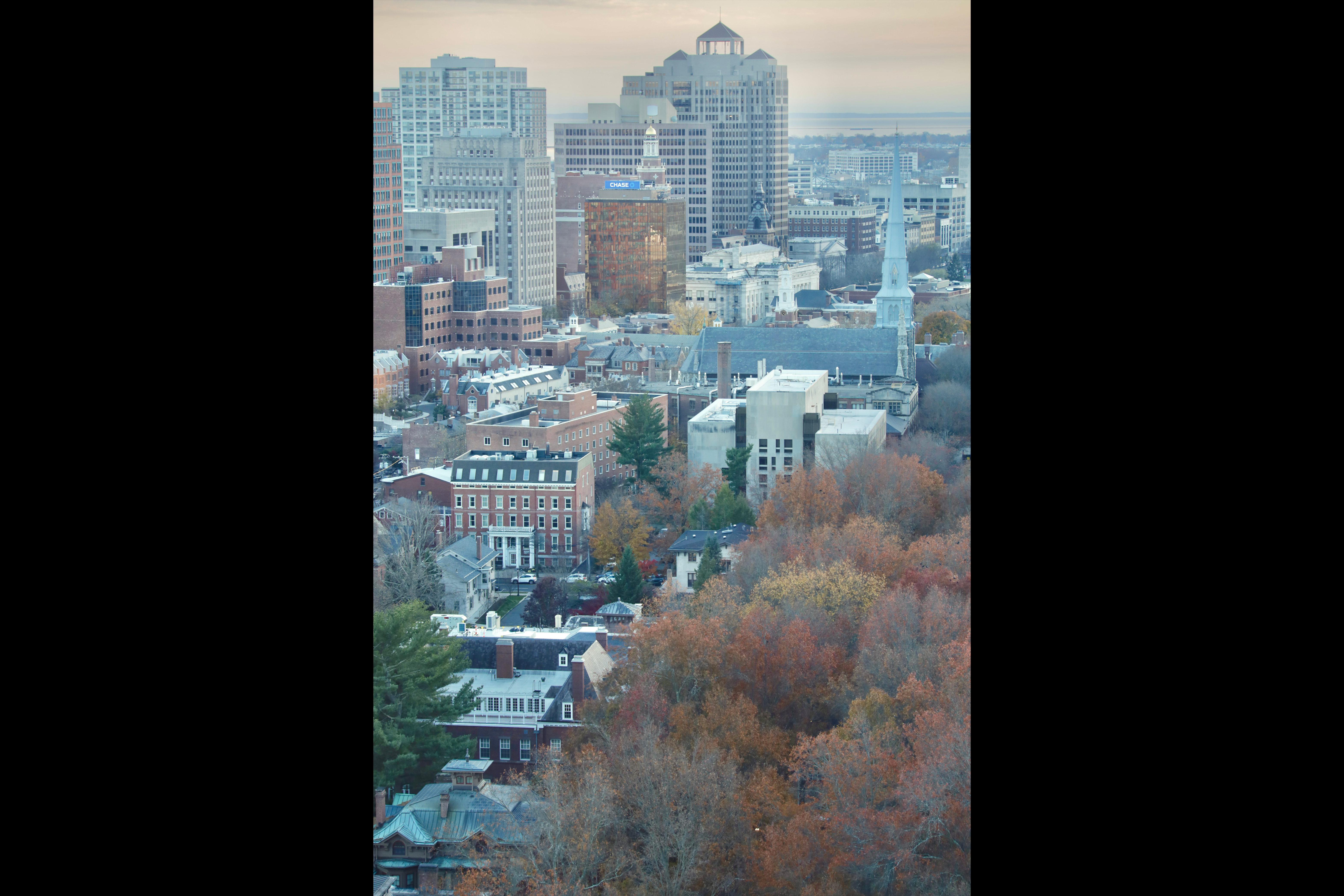 Panoramic views from the top of Kline Tower