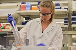 Student in an IBB Lab