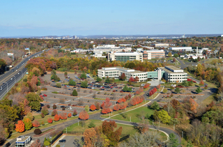 Aerial view of Yale's West Campus